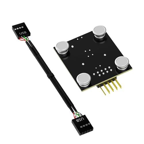 HDKEAN Motherboard USB 9-polig auf Typ-E Key-A Frontanschlusskonverter 9-polig auf Typ E Doppel-USB 3.1 Frontplattenbuchse von HDKEAN