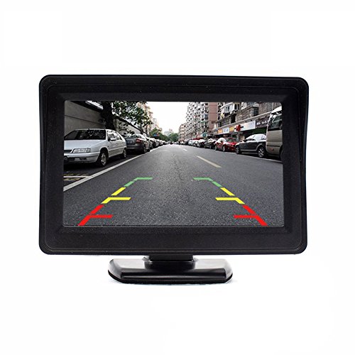 10.9 cm (4,3 Zoll) Auto-Monitor 12–24 V breiter Eingang LKW TFT-LCD-Bildschirm Saugnapf und Armaturenbrett-Ständer Dual-Halterung 2 Cinch-Kanäle für Rückfahrkamera DVD Media-Player von HDMEU