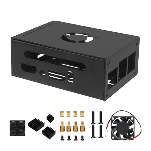 HDOYTXXM Schützendes Metallgehäuse Mit Lüfter Und Kühlkörpern Für Leicht Zugängliche GPIO Anschlüsse des Orange 5 (N515). von HDOYTXXM