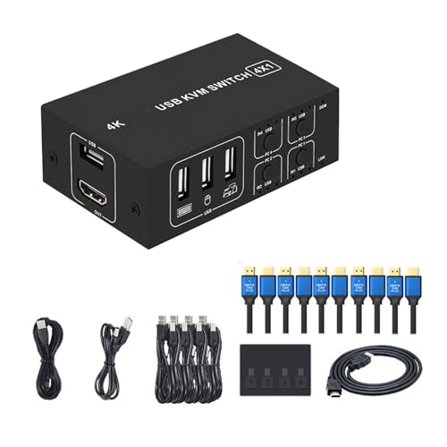 HDOYTXXM USB Kilo Virtual Machine Switcher 4 In 1 Out 4K@60Hz Desktop Controller Fall Für 4 PC Aktienmonitore Maus Tastaturen Druckerverwaltung HDOYTXXM USB Kilo Virtual Machine Switcher 4 In 1 Out 4K@60Hz Desktop Controller Fall Für 4 PC Aktienmonitore Maus Tastaturen Druckerverwaltung von HDOYTXXM