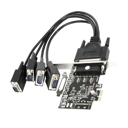 HDOYTXXM Serielle PCIe-4-Port Adapterkarte Mit Kabel Für Computer Mit Niedrigem Steckplatz von HDOYTXXM