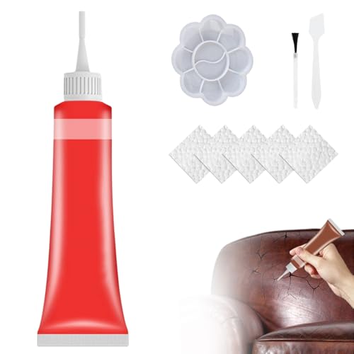 Fortschrittliches Gel-Reparaturset for Leder und Vinyl – Kratzerfüller for Autositze, Möbel und Jacken mit Farbwiederherstellung(Red) von HDSDVNON