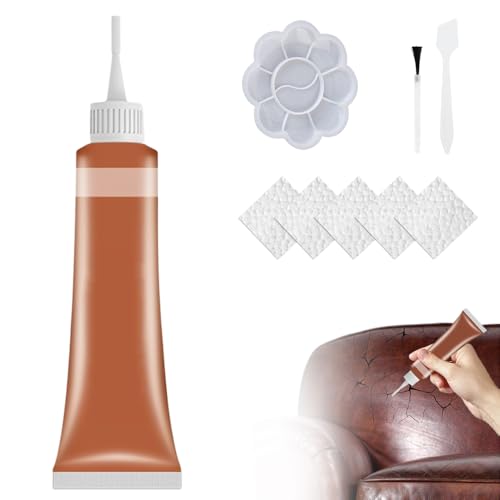 Professionelles Leder- Und Vinyl-Reparaturset – Gel for Mehrere Oberflächen for Autositze, Sofas, Jacken | Riss- Und Kratzer-Restaurierung Mit(Chocolate Brown) von HDSDVNON