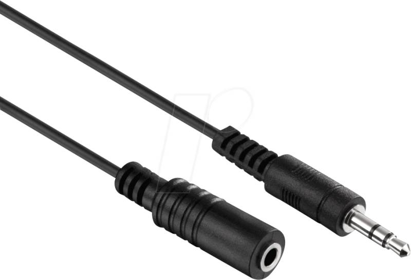 HDS LPAC015-025 - Audio Kabel, 3,5 mm Klinkenstecker auf Kupplung, 2,5 m, schwarz von HDSUPPLY