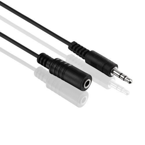HDSupply AC015-050 Audio Stereo Verlängerungskabel 3,5mm Stecker auf 3,5mm Buchse, Ultra Slim Design, 5,00m, schwarz HDSupply AC015-050 Audio Stereo Verlängerungskabel 3,5mm Stecker auf 3,5mm Buchse, Ultra Slim Design, 5,00m, schwarz von HDSupply