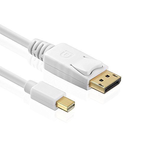 HDSupply DC030-015 DisplayPort mini Verbindungskabel (DisplayPort mini Stecker - DisplayPort Stecker), vergoldete Kontakte, 1,50m, weiß von HDSupply
