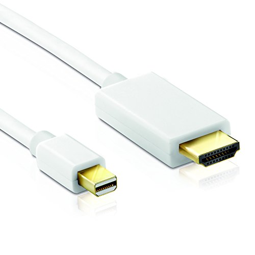 HDSupply DC050-020 DisplayPort/HDMI Verbindungskabel (DisplayPort Stecker - HDMI Stecker), vergoldete Kontakte, 2,00m, weiß von HDSupply