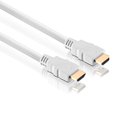 HDSupply HC070-100E Standard Speed HDMI Kabel mit Ethernet HDMI-A Stecker (19-polig) auf HDMI-A Stecker (19-polig) 2-fach geschirmt vergoldete Kontakte, 10,0m, weiß von HDSupply