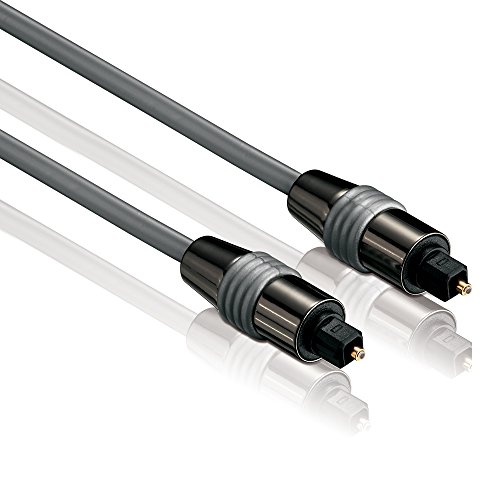 HDSupply TC030-015 Toslink S/PDIF Audio Kabel, optisch LWL, Stecker-Stecker, Ø 6,0mm, 1,50m, Grau von HDSupply