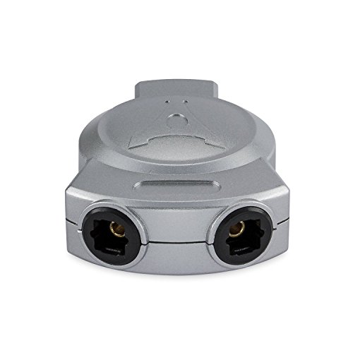 HDSupply X-TS030 zweifacher Verteiler für optisch-digitales Audio 1 Toslink-Buchse auf 2 Toslink-Buchsen, Profi, Silber von HDSupply