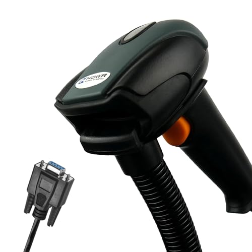 Automatisches Barcode-Lesegerät mit RS232 Kabel, Barcodescanner zum Lesen von Strichcode mit verstellbarem Standfuß, Schnelles Strichcode-Lesegerät, 1D Code, HDWR HD29A von HDWR