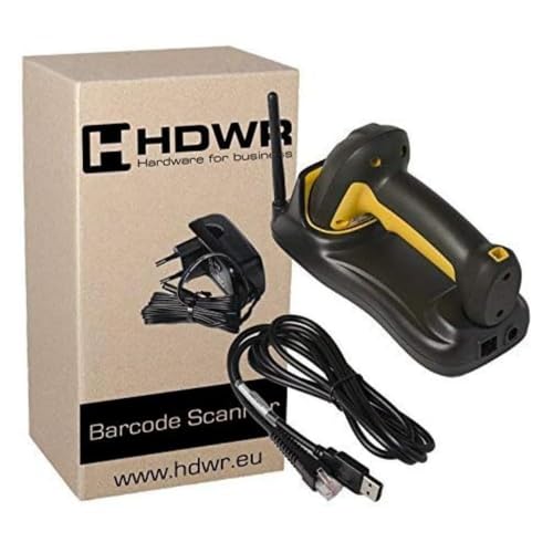 Barcode Scanner, 1D, 2D, QR Code Scanner Apotheke, Lager, Dockingstation automatischen Aufladen des Lesegeräts, Kabelloser Codeleser EAN Data Matrix, HD-SL99 HDWR von HDWR