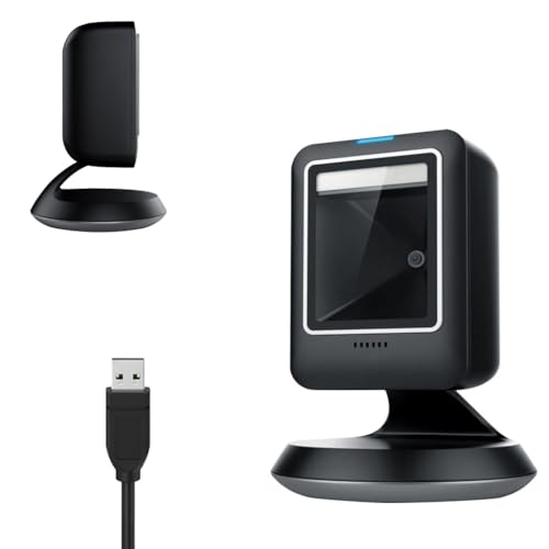 HDWR HD-S63, Barcode-Scanner, QR/1D/2D Reader, USB/RS232, Auto-Sense, IP54, Plug & Play, Multi-OS kompatibel, Lesen von Displays (USB) von HDWR