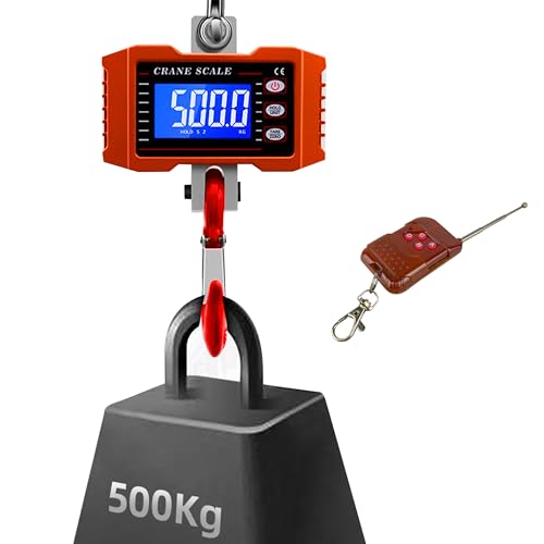 Hakenwaage, 500 kg, Fernbedienung, hängende Waage, Display Pause, Waage Tara, Digitales LCD-Display, HDWR wagPRO-H500P von HDWR