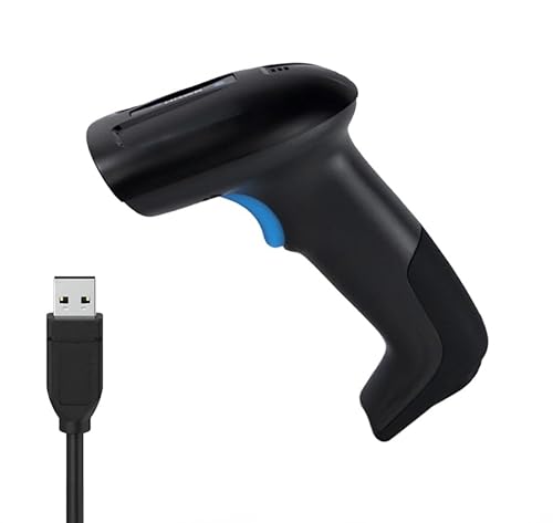 Kabelgebundener Barcode-Scanner, QR-Code-Scanner, Kabellänge 1,7 m, 1D/2D-Codes, Automatik, USB, Virtual COM, CMOS-Matrix, Präfix und Sufix, HDWR HD580 von HDWR