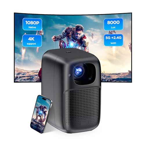 HDeye V1 Mini Beamer Handy Klein Tragbarer Projektor Heimkino 5G+2.4G WiFi Bluetooth 1080P 4K für iOS/Andorid/Laptop Schwarz HDeye V1 Mini Beamer Handy Klein Tragbarer Projektor Heimkino 5G+2.4G WiFi Bluetooth 1080P 4K für iOS/Andorid/Laptop Schwarz von HDeye