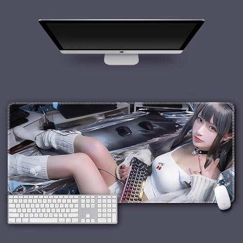 HDkxbf Game-Mauspad, Gaming-Laptoppad, Anime-Schreibtischunterlage, Anime-Mauspad, Gaming-Mauspad, PC-Tastatur, Wasserdicht Und rutschfest(2Cy-13,900x400mm) von HDkxbf