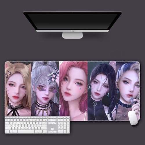 HDkxbf Game-Mauspad, Gaming-Laptoppad, Anime-Schreibtischunterlage, Anime-Mauspad, Gaming-Mauspad, PC-Tastatur, Wasserdicht Und rutschfest(2Cy-15,800x300mm) von HDkxbf