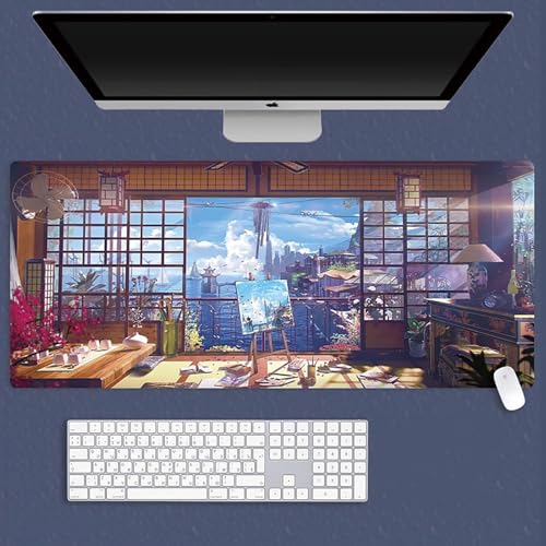 HDkxbf Game-Mauspad, Gaming-Laptoppad, Anime-Schreibtischunterlage, Anime-Mauspad, Gaming-Mauspad, PC-Tastatur, Wasserdicht Und rutschfest(BOF-01,800x300mm) von HDkxbf