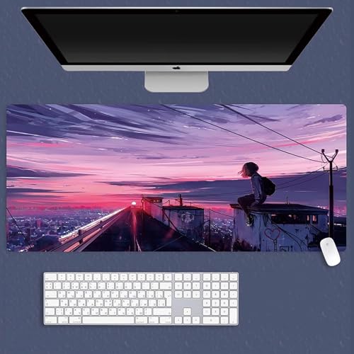 HDkxbf Game-Mauspad, Gaming-Laptoppad, Anime-Schreibtischunterlage, Anime-Mauspad, Gaming-Mauspad, PC-Tastatur, Wasserdicht Und rutschfest(BOF-09,800x300mm) von HDkxbf