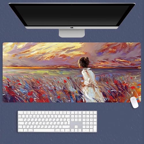 HDkxbf Game-Mauspad, Gaming-Laptoppad, Anime-Schreibtischunterlage, Anime-Mauspad, Gaming-Mauspad, PC-Tastatur, Wasserdicht Und rutschfest(BOF-34,900x400mm) von HDkxbf