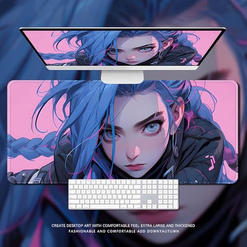 HDkxbf Game-Mauspad, Gaming-Laptoppad, Anime-Schreibtischunterlage, Anime-Mauspad, Gaming-Mauspad, PC-Tastatur, Wasserdicht Und rutschfest(JKS-34,900x400mm) von HDkxbf