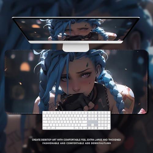 HDkxbf Game-Mauspad, Gaming-Laptoppad, Anime-Schreibtischunterlage, Anime-Mauspad, Gaming-Mauspad, PC-Tastatur, Wasserdicht Und rutschfest(JKS-35,800x300mm) von HDkxbf