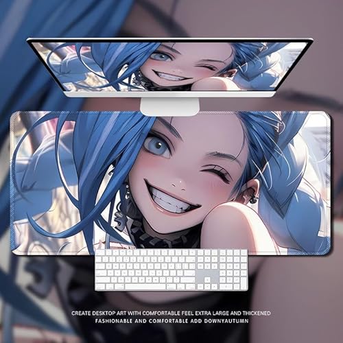 HDkxbf Game-Mauspad, Gaming-Laptoppad, Anime-Schreibtischunterlage, Anime-Mauspad, Gaming-Mauspad, PC-Tastatur, Wasserdicht Und rutschfest(JKS-38,900x400mm) von HDkxbf