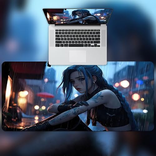 HDkxbf Game-Mauspad, Gaming-Laptoppad, Anime-Schreibtischunterlage, Anime-Mauspad, Gaming-Mauspad, PC-Tastatur, Wasserdicht Und rutschfest(JKS-48,900x400mm) von HDkxbf