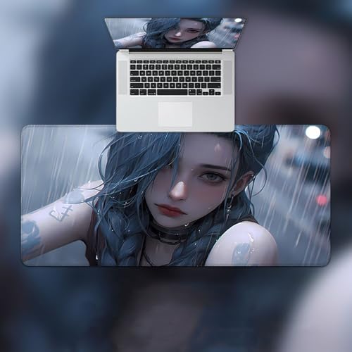 HDkxbf Game-Mauspad, Gaming-Laptoppad, Anime-Schreibtischunterlage, Anime-Mauspad, Gaming-Mauspad, PC-Tastatur, Wasserdicht Und rutschfest(JKS-50,900x400mm) von HDkxbf