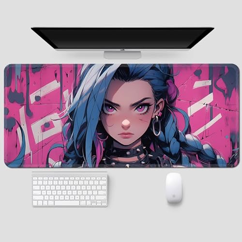 HDkxbf Game-Mauspad, Gaming-Laptoppad, Anime-Schreibtischunterlage, Anime-Mauspad, Gaming-Mauspad, PC-Tastatur, Wasserdicht Und rutschfest(JKS-55,900x400mm) von HDkxbf