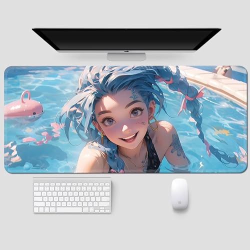 HDkxbf Game-Mauspad, Gaming-Laptoppad, Anime-Schreibtischunterlage, Anime-Mauspad, Gaming-Mauspad, PC-Tastatur, Wasserdicht Und rutschfest(JKS-64,800x300mm) von HDkxbf