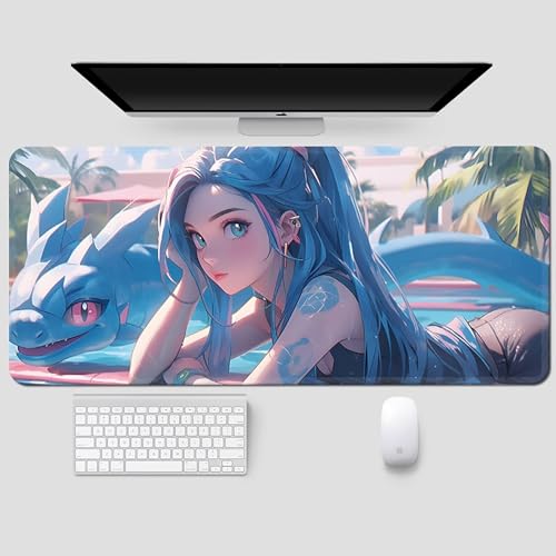 HDkxbf Game-Mauspad, Gaming-Laptoppad, Anime-Schreibtischunterlage, Anime-Mauspad, Gaming-Mauspad, PC-Tastatur, Wasserdicht Und rutschfest(JKS-71,900x400mm) von HDkxbf