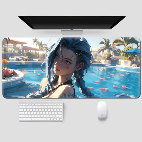 HDkxbf Game-Mauspad, Gaming-Laptoppad, Anime-Schreibtischunterlage, Anime-Mauspad, Gaming-Mauspad, PC-Tastatur, Wasserdicht Und rutschfest(JKS-76,800x300mm) von HDkxbf