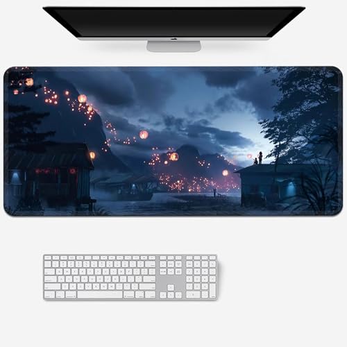 HDkxbf Game-Mauspad, Gaming-Laptoppad, Anime-Schreibtischunterlage, Anime-Mauspad, Gaming-Mauspad, PC-Tastatur, Wasserdicht Und rutschfest(SS-04,900x400mm) von HDkxbf