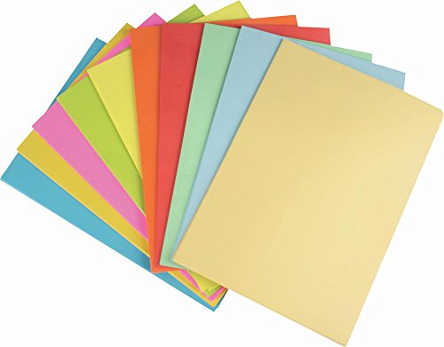 100 Blatt farbiges Druckerpapier / 10 Farben - pastell,neon,intensiv Farben von HDmirrorR