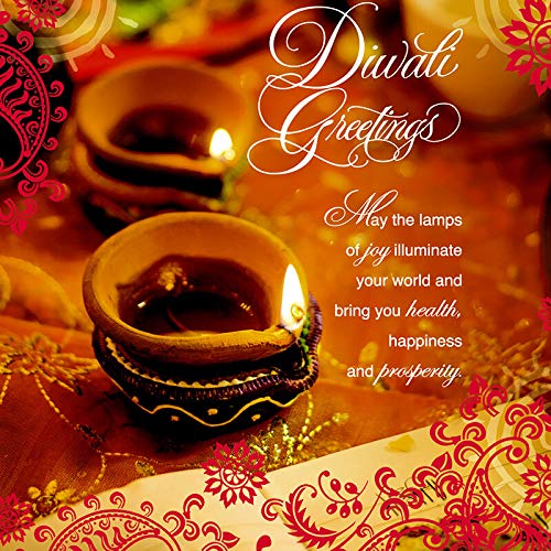 Atemberaubende Diwali-Grußkarte von Davora (DAV-DWF1031) – dekorative Kerzen – Grußkarte für jeden Empfänger von HDmirrorR