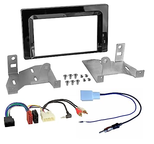 HE-Style Autoradio Einbauset kompatibel mit Toyota Aygo X (AB7) 04/2022-2023 ohne Lenkradfernbedienung - bestehend aus Einer 2DIN Radioblende + Radio- und Antennenadapter von HE-Style