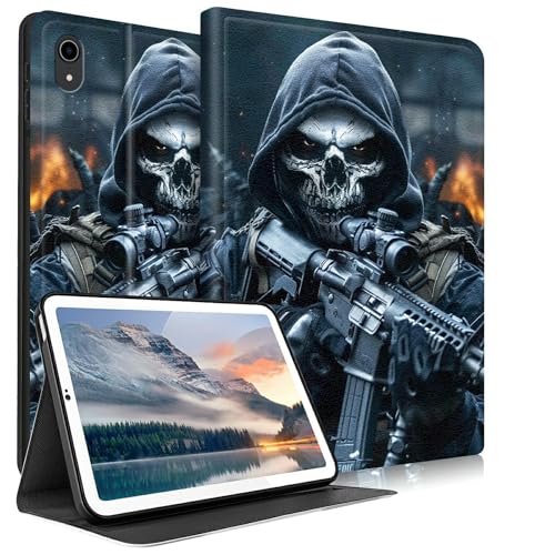 HEAKIERG Schutzhülle für iPad 10. Generation 10,9 Zoll 2022, PU-Leder, Standschale, mehrere Betrachtungswinkel, Schutzhülle für iPad 10. Generation 2022, cooler Totenkopf HEAKIERG Schutzhülle für iPad 10. Generation 10,9 Zoll 2022, PU-Leder, Standschale, mehrere Betrachtungswinkel, Schutzhülle für iPad 10. Generation 2022, cooler Totenkopf von HEAKIERG