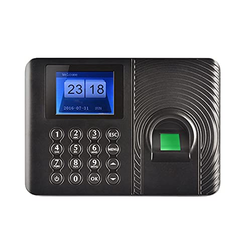 1000 Benutzer Büro biometrischen Fingerabdruck Time Anwesenheitsmaschine Code USB-Festplatte Excel Export EMPOLYEE-Erkennungsrecorder,Ultraschnelle Identifizierung(Noir) von HEALBYBLE