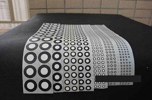 10000 Punkte Dreidimensionaler Scanner Markierungspunkt Lesemaschine Markierungspunkt Matter Innenring Weiß und Außenring Schwarz,Multifunktions-Markierungspunkt(2mm X4mm) von HEALBYBLE