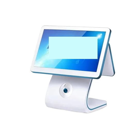 15,6 Dual-LCD-Bildschirm One-Touch-Panel-POS-Maschine, Cash Register for Restaurants und Supermärkte Alle in einem POS-System-Terminal,Lange Lebensdauer(White i5) von HEALBYBLE