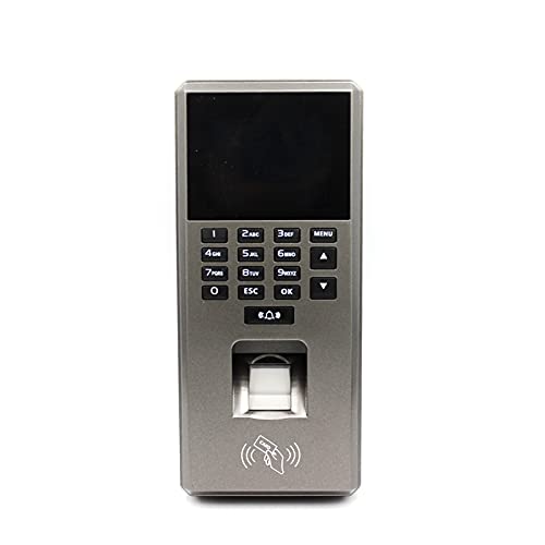 2,4-Zoll-Fingerabdruck-Zugangskontrolle-Tastatur USB-biometrisches System Elektronische Zeituhr-Recorder-Anwesenheitsmaschine,Ultraschnelle Identifizierung(Gris) von HEALBYBLE