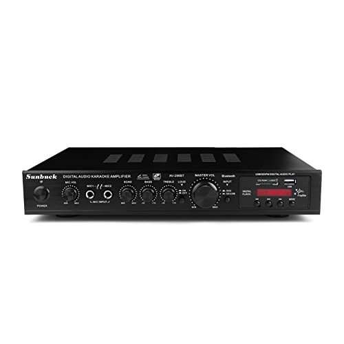 200. 0w 5ch. Bluetooth-Stereo EIN V Power Surround Bass Car Audio Subwoofer-Lautsprecher LED Digitalverstärker for Karaoke-Kino,Einfache Balance-Kontrolle(110-V) von HEALBYBLE