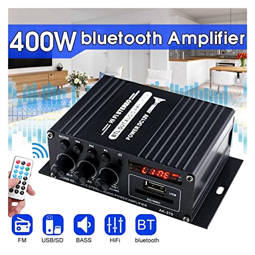 40. 0w 2 * 200W Stereo HiFi Auto Home Subwoofer Auto Audioautoverstärker Amp Sound Lautsprecher Digital EDR. Audio LED Gestaltungsverstärker.,Einfache Balance-Kontrolle(with Bluetooth) von HEALBYBLE