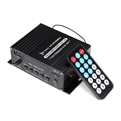 80. 0w HiFi. Bluetooth-Leistungsverstärkerauto/Heimkino Digital Power Audio Amplificador for Lautsprecher Höhenbasskontrolle FM USB SD.,Einfache Balance-Kontrolle(AK9 400W 12Vonly) von HEALBYBLE