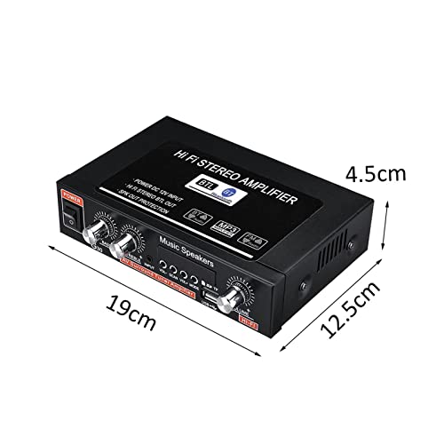 80. 0w HiFi. Bluetooth-Leistungsverstärkerauto/Heimkino Digital Power Audio Amplificador for Lautsprecher Höhenbasskontrolle FM USB SD.,Einfache Balance-Kontrolle(G30 400W) von HEALBYBLE