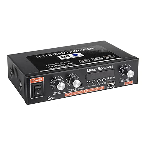 Auto Bluetooth-Stereo-Verstärker HiFi Digitales Audio-Home-Karaoke Power AMP FM USB. Auto-Autoverstärker mit Fernbedienung 90W + 90W,Einfache Balance-Kontrolle(45WX2) von HEALBYBLE