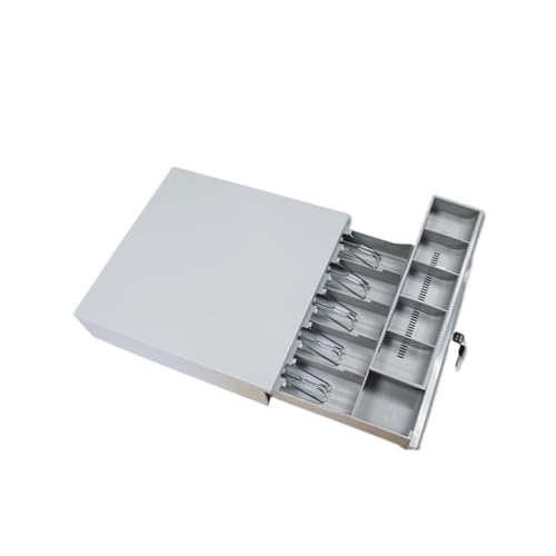 Geldkassette, Kassenschublade, Supermarktkasse, mit Schloss, fünf unabhängig voneinander nutzbare Geldkassetten,Lange Lebensdauer(White) von HEALBYBLE