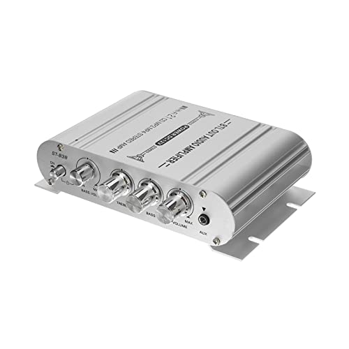 HEALBYBLE 2 1CH 40W. 2x20w Digital Car Power Verstärker Hi-Fi-Stereo-Bass-Verstärker Audiounterstützungsanschluss von 2 Lautsprechern und einem Subwoofer,Einfache Balance-Kontrolle(Amplifier) von HEALBYBLE